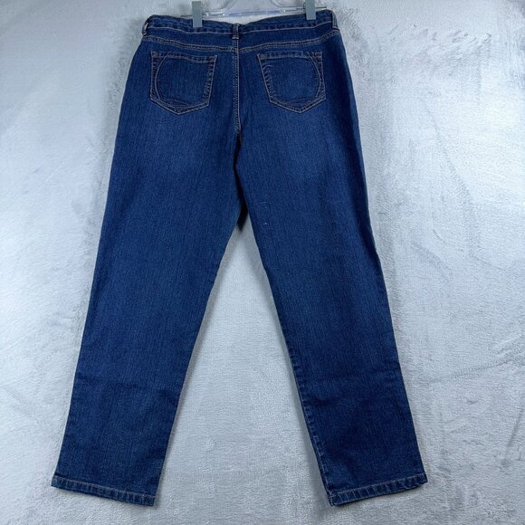 Gloria Vanderbilt Amanda 2.0 Straight Jeans All Around Slimming Womens Blue 14 - Picture 2 of 11